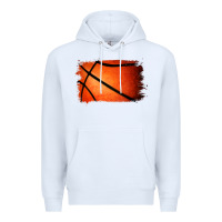 White Basketball Brushstroke Premium Hoodie - RanaPortraitStore