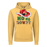 Vintage Mustard ho ho howdy christmas hat Vintage Hoodie - AdoDesignShop