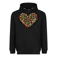 Black pride leopard heart Heavyweight Hoodie - JahusDesignShop