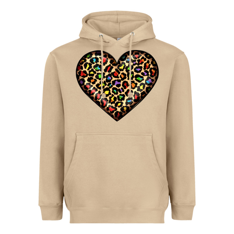Pride Leopard Heart Heavyweight Hoodie by JahusDesignShop | Teevron