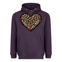 Plum pride leopard heart Heavyweight Hoodie - JahusDesignShop