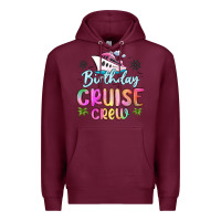 Burgundy birthday cruise crew Premium Hoodie - MaliasSmallBusiness