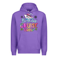 Purple birthday cruise crew Premium Hoodie - MaliasSmallBusiness