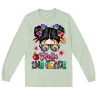 Matcha hello second grade kid Long Sleeve Tee - texasbilliewilder