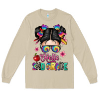 Mushroom hello second grade kid Long Sleeve Tee - texasbilliewilder