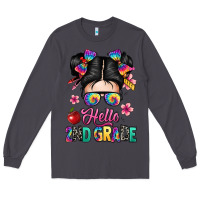 Smoke hello second grade kid Long Sleeve Tee - texasbilliewilder