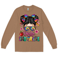 Toasted Coconut hello second grade kid Long Sleeve Tee - texasbilliewilder