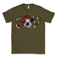 Army Green christmas joy with heifer cow Classic Tee - RanaPortraitStore