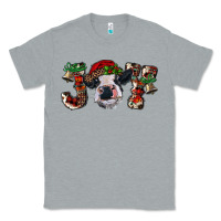 Heather Grey christmas joy with heifer cow Classic Tee - RanaPortraitStore