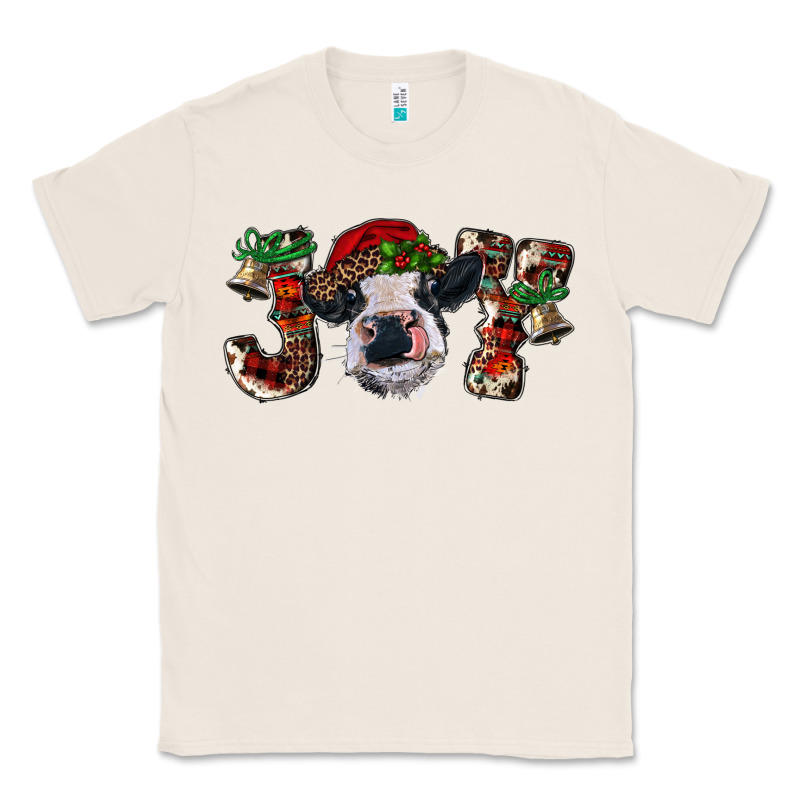 Christmas Joy With Heifer Cow Classic Tee by RanaPortraitStore | Teevron