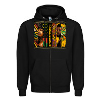 Black juneteenth tumbler Zipper Hoodie - HRA Design Shop