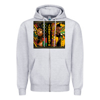 Heather Grey juneteenth tumbler Zipper Hoodie - HRA Design Shop