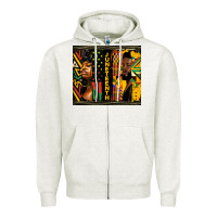 Oatmeal Heather juneteenth tumbler Zipper Hoodie - HRA Design Shop