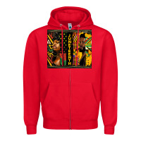 Red juneteenth tumbler Zipper Hoodie - HRA Design Shop
