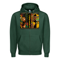Sports Green juneteenth tumbler Zipper Hoodie - HRA Design Shop