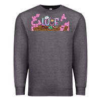 Charcoal Heather watercolor love nurse libbey glass Premium Sweatshirt - BundleAndBundleShop