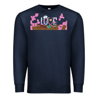 Navy watercolor love nurse libbey glass Premium Sweatshirt - BundleAndBundleShop