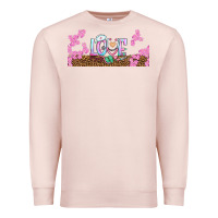 Pale Pink watercolor love nurse libbey glass Premium Sweatshirt - BundleAndBundleShop