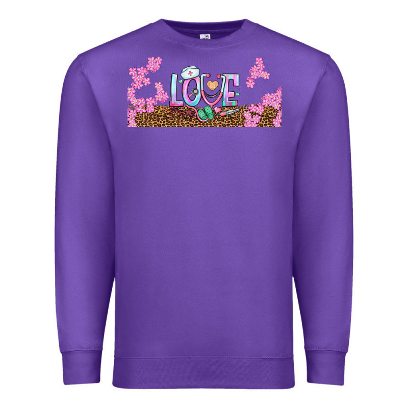 Watercolor Love Nurse Libbey Glass Premium Sweatshirt by BundleAndBundleShop | Teevron