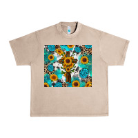 Sunflower Cross Cowhide Gemstones Urban Heavy Tee | Teevron