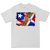 Dove Grey puerto rico and dominican republic flag Premium Tee - Artiststas