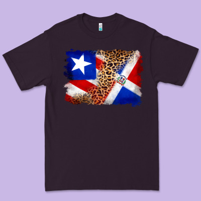 Puerto Rico And Dominican Republic Flag Premium Tee Designed By Artiststas