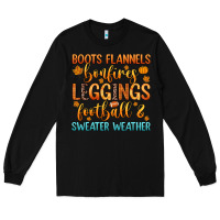 Black boots flannels bonfires leggins football Long Sleeve Tee - Zillion Design Studio