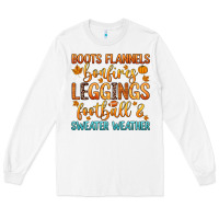 White boots flannels bonfires leggins football Long Sleeve Tee - Zillion Design Studio