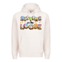 Pale Pink sisters on the loose Premium Hoodie - MaliasSmallBusiness