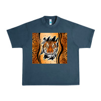 Midnight Navy tiger scratch mark Urban Heavy Tee - RanaPortraitStore