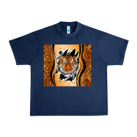 Navy tiger scratch mark Urban Heavy Tee - RanaPortraitStore