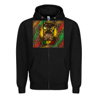 Black juneteenth afro bun mama tumbler Zipper Hoodie - HRA Design Shop
