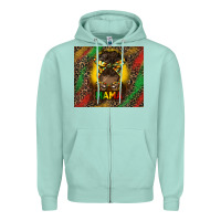 Seafoam juneteenth afro bun mama tumbler Zipper Hoodie - HRA Design Shop