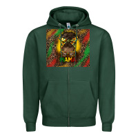 Sports Green juneteenth afro bun mama tumbler Zipper Hoodie - HRA Design Shop