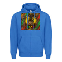 True Royal juneteenth afro bun mama tumbler Zipper Hoodie - HRA Design Shop