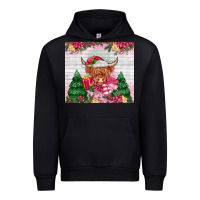 Black pink christmas cow Urban Hoodie - MaliasSmallBusiness