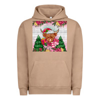 Pigment Burro pink christmas cow Urban Hoodie - MaliasSmallBusiness