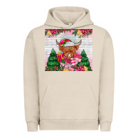 Pigment French Oak pink christmas cow Urban Hoodie - MaliasSmallBusiness