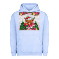 Pigment Grape Ice pink christmas cow Urban Hoodie - MaliasSmallBusiness