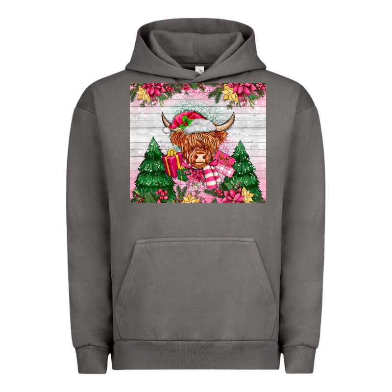 Pink Christmas Cow Urban Hoodie by MaliasSmallBusiness | Teevron