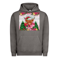 Pigment Tornado pink christmas cow Urban Hoodie - MaliasSmallBusiness