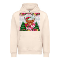 Sandshell pink christmas cow Urban Hoodie - MaliasSmallBusiness
