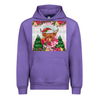 Tulip pink christmas cow Urban Hoodie - MaliasSmallBusiness