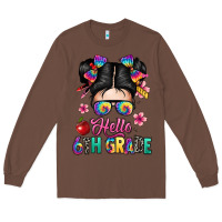 Chestnut hello sixth grade kid Long Sleeve Tee - texasbilliewilder