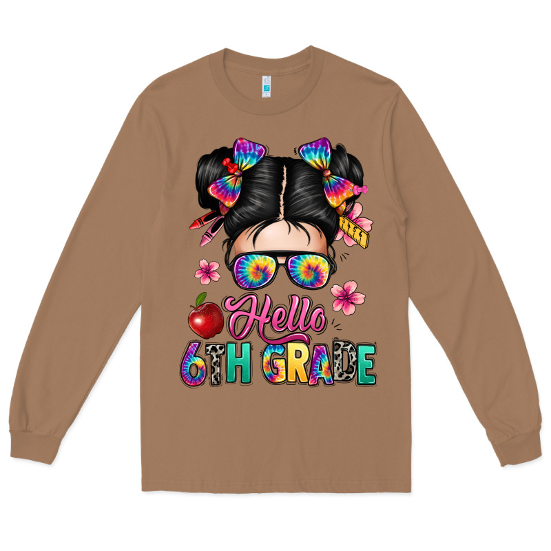 Hello Sixth Grade Kid Long Sleeve Tee by texasbilliewilder | Teevron