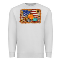 Dove Grey american flag fall backgraund Premium Sweatshirt - JahusDesignShop