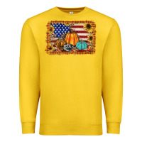 Lemon american flag fall backgraund Premium Sweatshirt - JahusDesignShop