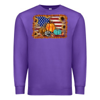 Purple american flag fall backgraund Premium Sweatshirt - JahusDesignShop