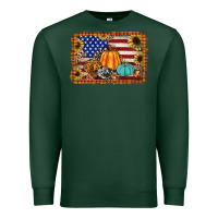 Sports Green american flag fall backgraund Premium Sweatshirt - JahusDesignShop