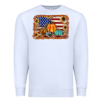 White american flag fall backgraund Premium Sweatshirt - JahusDesignShop